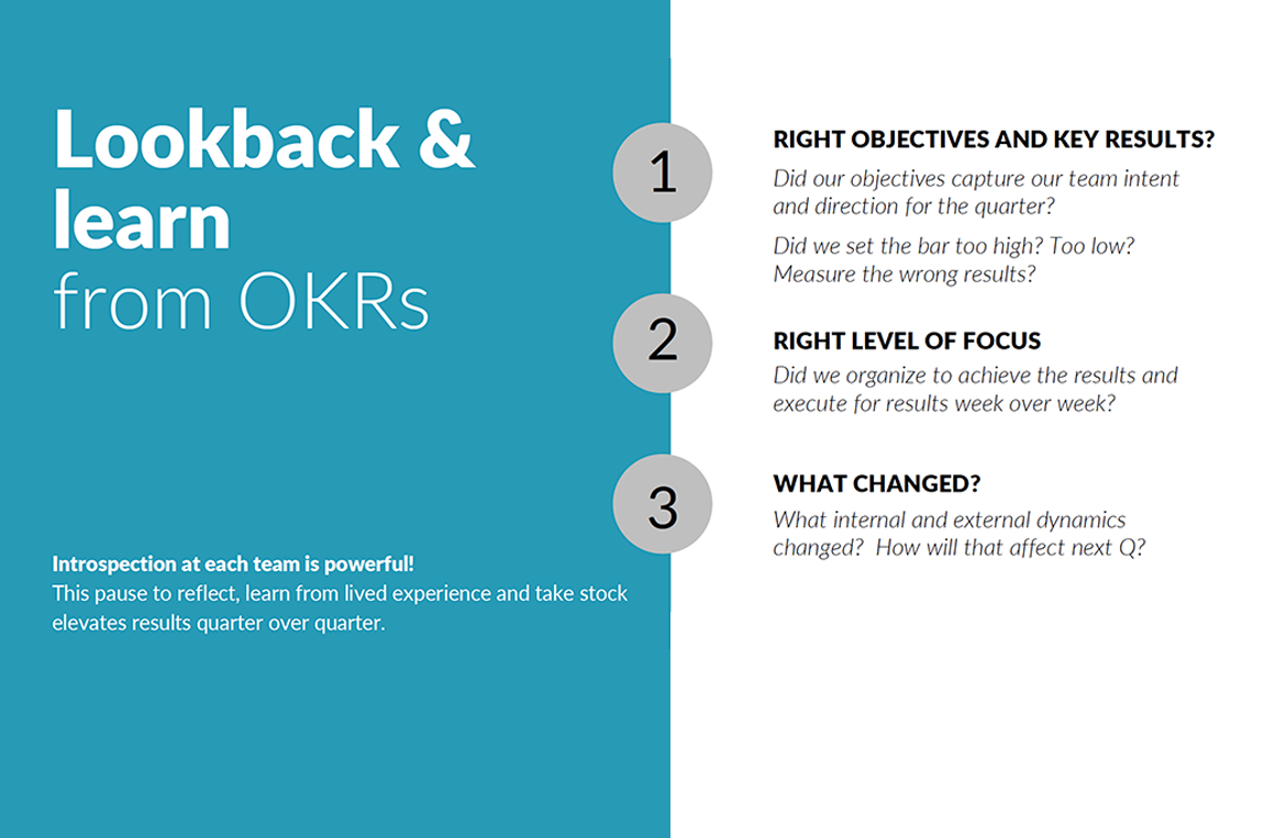 Lookback & Learn from Quarterly OKRs